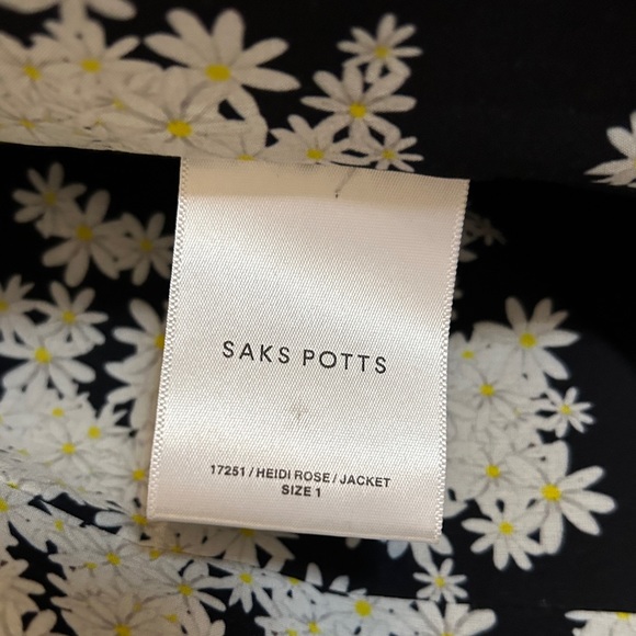 Saks Potts shearling Heidi Rose jacket // color block fur coat - Picture 6 of 16